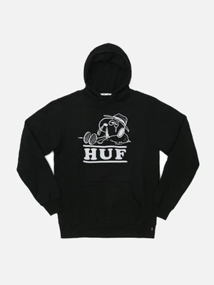 SPIKE NEEDLES PULLOVER HOOD-BLK